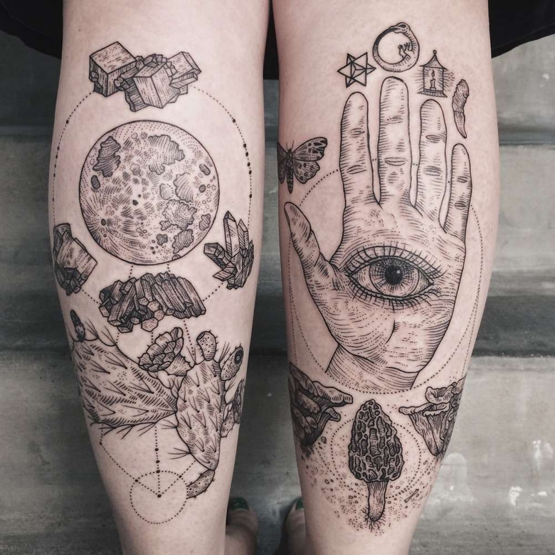Artista de tatuagem Pony Reinhardt tatuagem de ponto preto e linhas